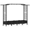 vidaXL H&aelig;vet Bed med Trellis og Tag Sort 207 x 40 x 129 cm PP