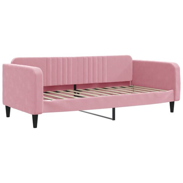vidaXL daybed 90x200 cm velour pink