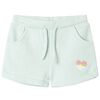 Shorts til b&oslash;rn str. 128 med snor lys mintgr&oslash;n