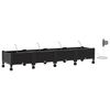 vidaXL Havekrukke med vanding og hjul 4 stk. Sort 160 x 40 x 28 cm PP