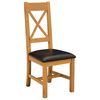 vidaXL Spisestuestol 2 stk. Massivt Eg Tr&aelig; Sort 45 x 54 x 105 cm
