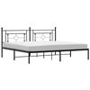 vidaXL sengeramme med sengegavl 193x203 cm metal sort