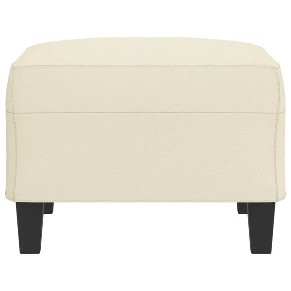 vidaXL fodskammel 70x55x41 cm kunstlæder cremefarvet