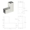 vidaXL stolpebeslag L-form 4 stk. 71x71 mm galvaniseret metal