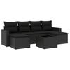vidaXL sofas&aelig;t til haven 7 dele med hynder polyrattan sort
