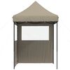 vidaXL Party Tent Gr&aring;brun 200 x 200 x 306 cm Oxford stof