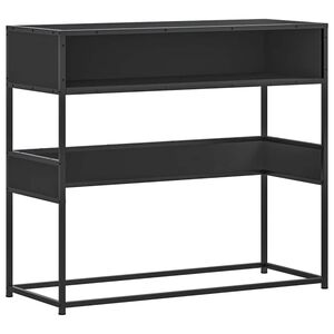 vidaXL konsolbord 90x35x80 cm konstrueret tr&aelig; sort