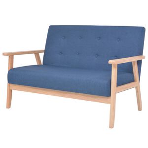 vidaXL 2-personers sofa stof bl&aring;