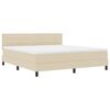 vidaXL Box spring seng med madras med LED Creme 180 x 200 cm Stof