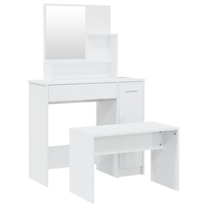 vidaXL konsolbords&aelig;t 86,5x35x136 cm hvid h&oslash;jglans