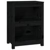 vidaXL bogreol 50x35x68 cm massivt fyrretr&aelig; sort