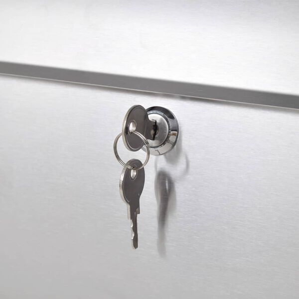 Postkasse på stander rustfrit stål