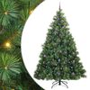 vidaXL Kunstigt juletr&aelig; med 300 LED'er Gr&oslash;n 240 cm PE og PVC