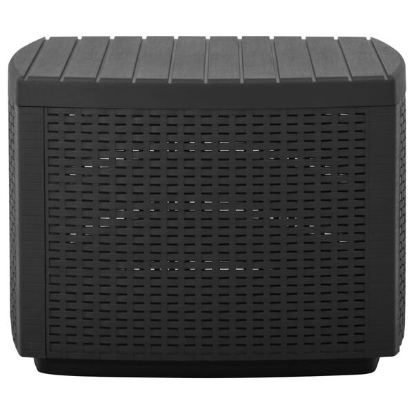 vidaXL havebord 53x53x40 cm plastik grå