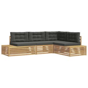 vidaXL 5 pcs Udend&oslash;rs sofagruppe Polyester Hvid