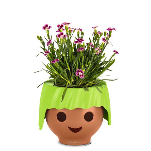 LECHUZA bordplantekrukke OJO ALL-IN-ONE &aelig;blegr&oslash;n