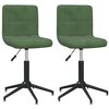 vidaXL drejelige spisebordsstole 2 stk. fl&oslash;jl m&oslash;rkegr&oslash;n