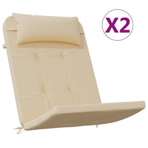 vidaXL hynder til Adirondack-stol 2 stk. oxfordstof beige