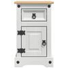 vidaXL Sengebord Corona Hvid 35 x 32,5 x 58 cm Massiv fyrretr&aelig;