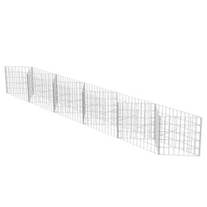 vidaXL gabionkurv galvaniseret st&aring;l 300 x 30 x 50 cm