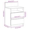 vidaXL sengebord med 2 skuffer 40x33x60 cm sonoma-eg