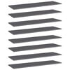 vidaXL boghylder 8 stk. 100x30x1,5 cm konstrueret tr&aelig; gr&aring; h&oslash;jglans