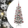vidaXL Kunstigt Hinged Juletr&aelig; 150 LED'er Gr&oslash;n og Hvid 120 cm