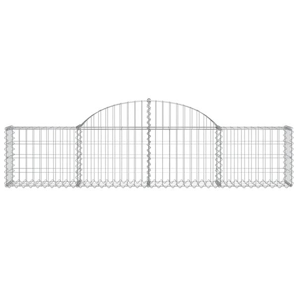 vidaXL buede gabionkurve 9 stk. 200x30x40/60 cm galvaniseret jern