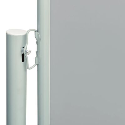 vidaXL sammenrullelig sidemarkise til terrassen 200x600 cm grå