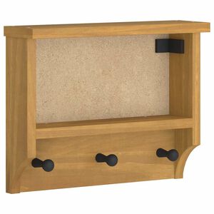 vidaXL v&aelig;gh&aelig;ngt knager&aelig;kke SANDNES 45x12x35 cm massivt fyrretr&aelig;