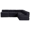 vidaXL Modulsofa 4 pcs Antracit Stof