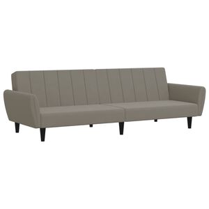 vidaXL 2-personers sovesofa fl&oslash;jl lysegr&aring;