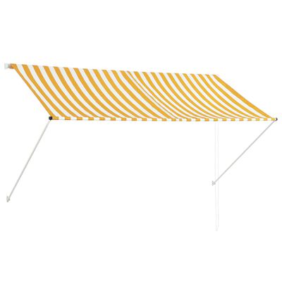 vidaXL foldemarkise 250x150 cm gul og hvid