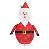 vidaXL dekorativ julemandsfigur m. LED-lys 90 cm luksuri&oslash;st stof
