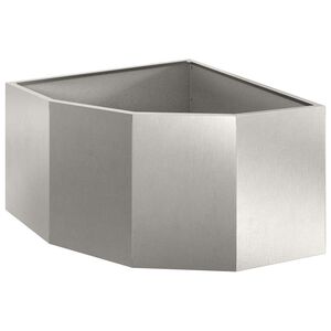 vidaXL Hj&oslash;rne Plantekasse S&oslash;lv 60 x 60 x 35 cm Rustfrit st&aring;l