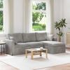 vidaXL Sofa Lysegr&aring; Samlede dimensioner: 228 x 134 x 80 cm (B x D x H)