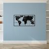 Homemania v&aelig;gdekoration World Map 90x55 cm metal sort