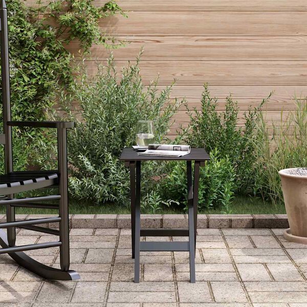 vidaXL sidebord foldbart massivt poppeltr&aelig; sort