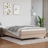 vidaXL springmadras + pocketfjedre medium 140x200x20 cm kunstl&aelig;der cappuccino