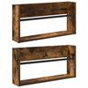 vidaXL Magasin Rack 2 stk. R&oslash;get eg 60 x 12 x 30 cm Konstrueret tr&aelig;