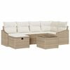 vidaXL Sofa S&aelig;t 7 stk. Beige og creme polyrattan