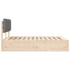 vidaXL Sengestel med Polstret Hovedgavl Lysegr&aring; 160 x 200 cm