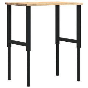 vidaXL arbejdsb&aelig;nk 80x60x(71,5-98) cm massivt egetr&aelig;