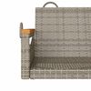 vidaXL gyngebænk 109x62x40 cm polyrattan grå
