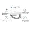 SCH&Uuml;TTE toilets&aelig;de med soft close + quick release GREY duroplast