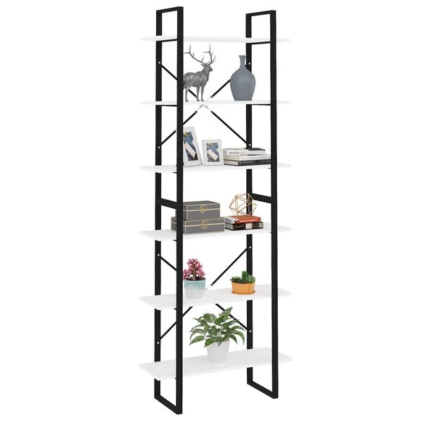 vidaXL h&oslash;jskab 80x30x210 cm konstrueret tr&aelig; hvid