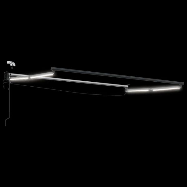 vidaXL Elektrisk Utr&aelig;kkelig Markise Orange og hvid 3,5 x 2,5 m