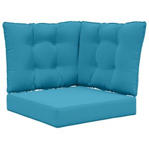 vidaXL Udend&oslash;rs Sofa Pude 3 pcs Kongelig bl&aring; Polyester
