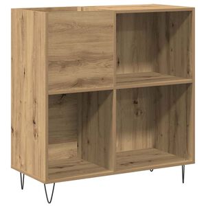 vidaXL Pladeskab med hylde artisan eg 85 x 38 x 89 cm Konstrueret tr&aelig;