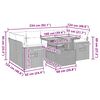 vidaXL sofasæt til haven 7 dele med hynder polyrattan akacietræ beige